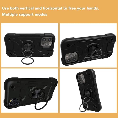 Miniatura 7 de ORIbox Funda para iPhone 13 Pro, resistente a prueba de golpes, anticaídas, color negro