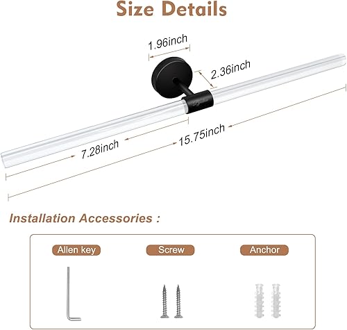 Miniatura 6 de Soporte de papel higiénico con estante y soporte para toallas para pared de baño soporte de papel higiénico de acero inoxidable SUS304 y barra de