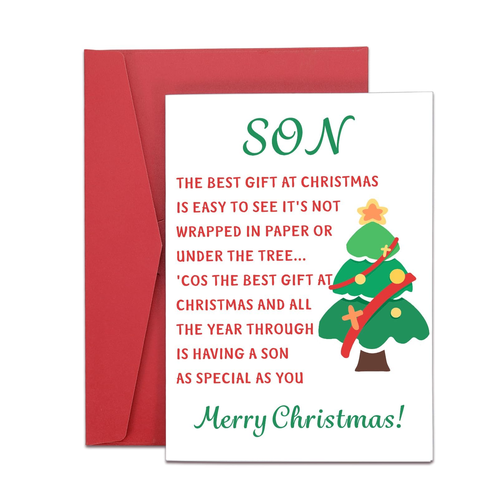 Most Popular Christmas Gifts 2025 for College Boys Son Single Christmas Cards With Envelopes for Teenage Boys Son Christmass Card Secret Santa Perfect