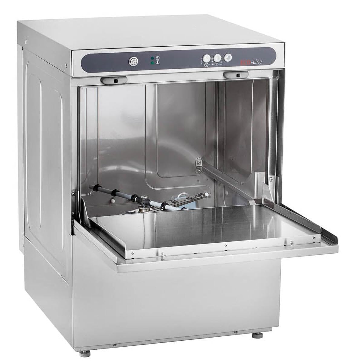 GastroHero ECOLINE-GSM54SLE Geschirrspülmaschine I 400 V Spülmaschine mit Laugenpumpe & Enthärter I Geschirrspüler für Gastronomie I Korbmaß 50 cm