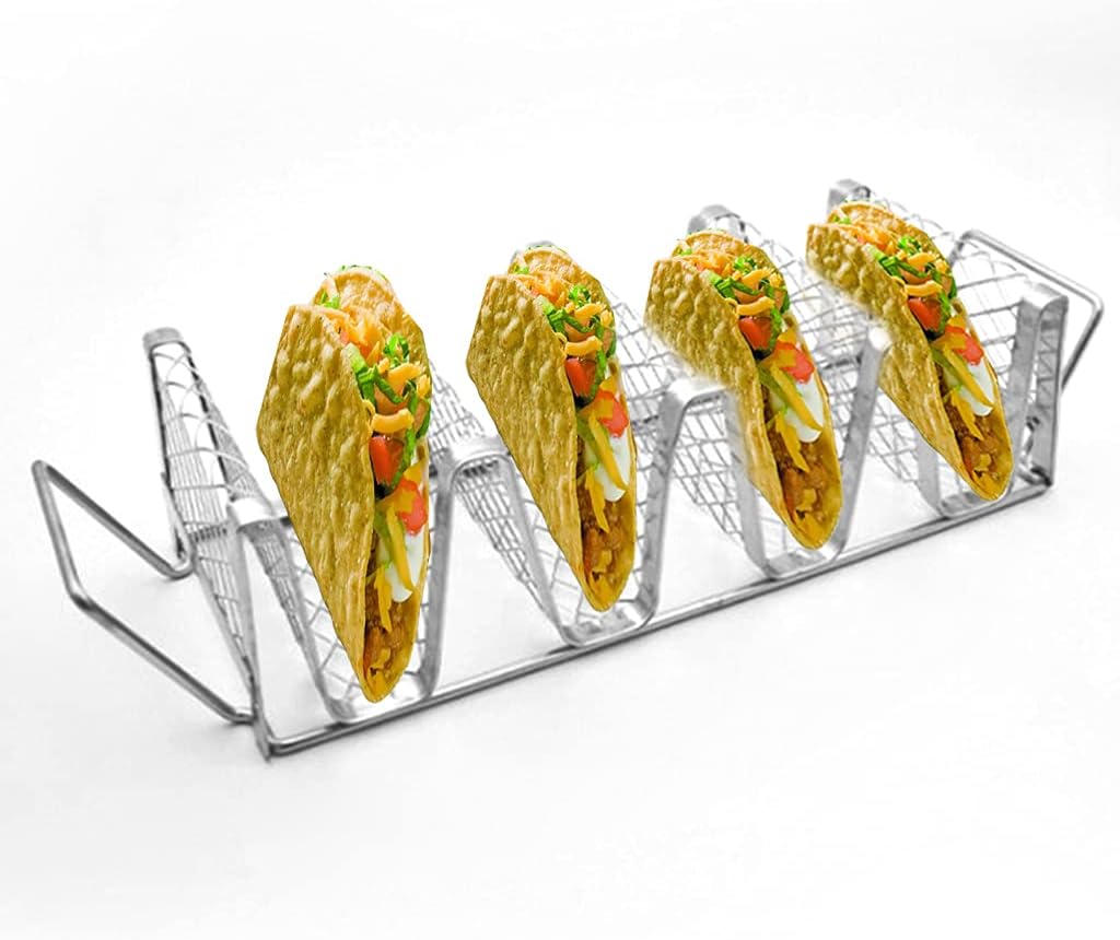 1 PC Stainless Steel Taco Holder Stand Each Rack Oven Safe for Baking Dishwashe