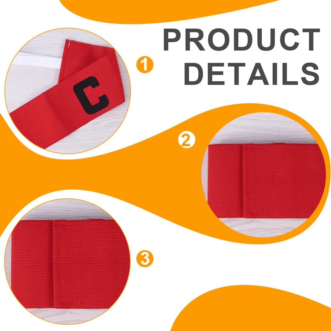 4 Pieces Captain's Armband with 1 Whistle, Soccer Armband, Elastic Adjustable Captain's Armband for Youth, Men, Women, Many Sports