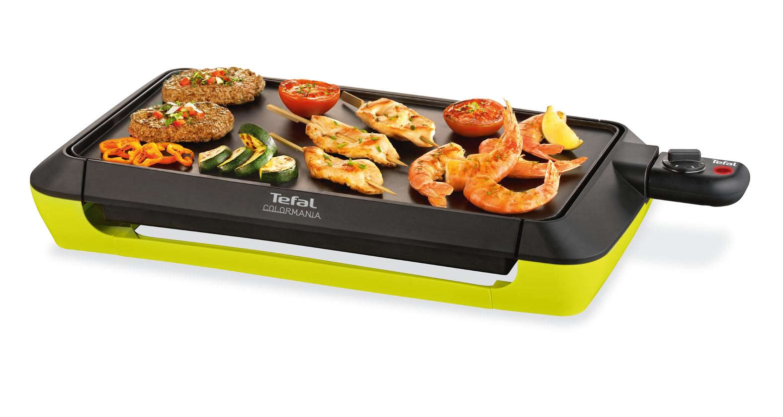 Tefal Colormania Plancha électrique, 2000 W, Revêtement antiadhésif, Jusqu'à 8 personnes, Compatible lave-vaisselle CB660301