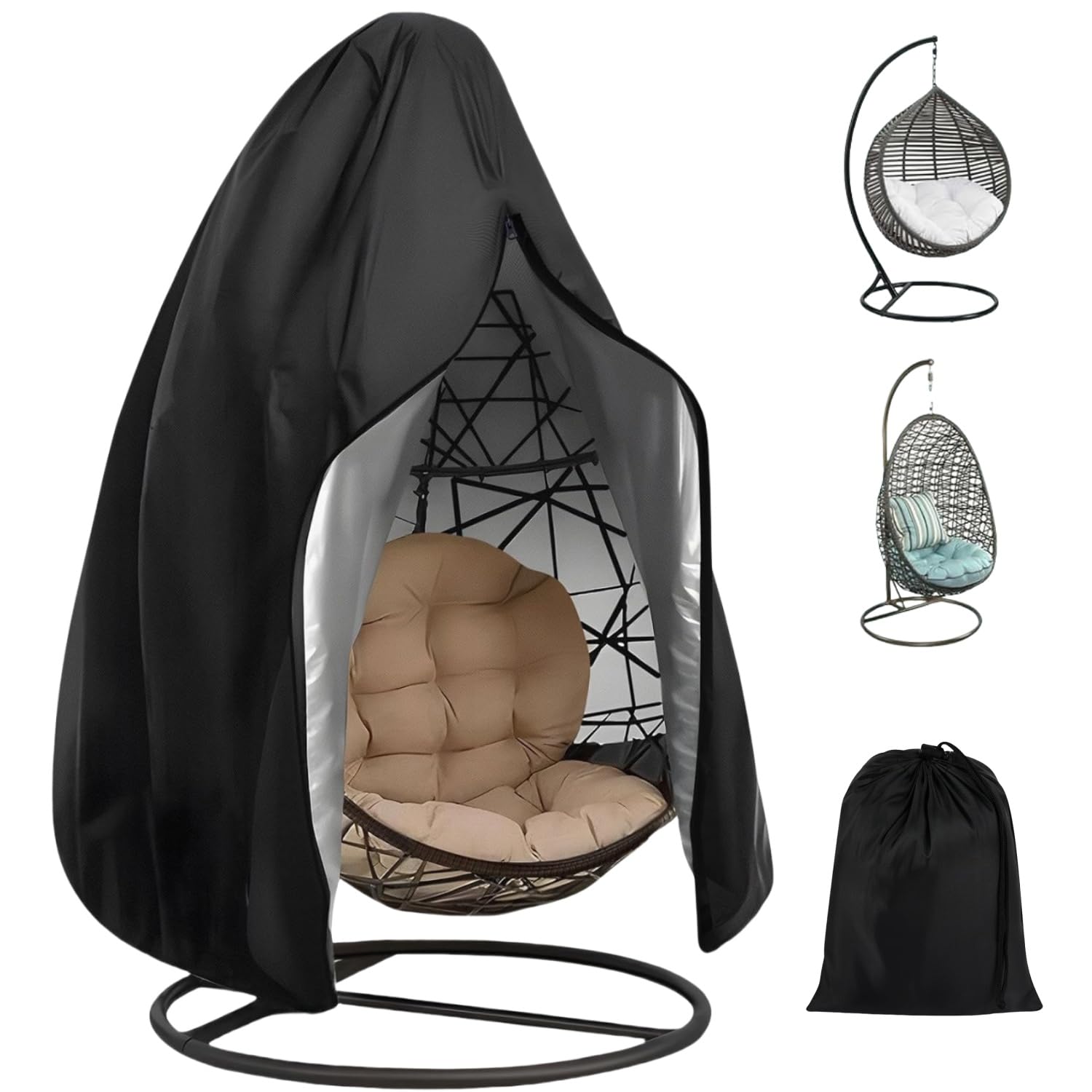 Pokrowiec ochronny na fotel wiszący 210D, tkanina Oxford, pokrowiec ochronny na fotel wiszący, pokrowiec ochronny na fotel wiszący, pokrowiec ochronny na fotel swing Egg Chair Cover ze
