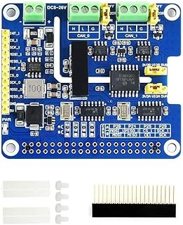 2-Channel CAN Bus HAT Isolated CAN FD Expansion HAT for Raspberry Pi ETH-USB-HUB-Box with Multi Onboard Protection Circuits Supports CAN2.0 CAN FD Protocols