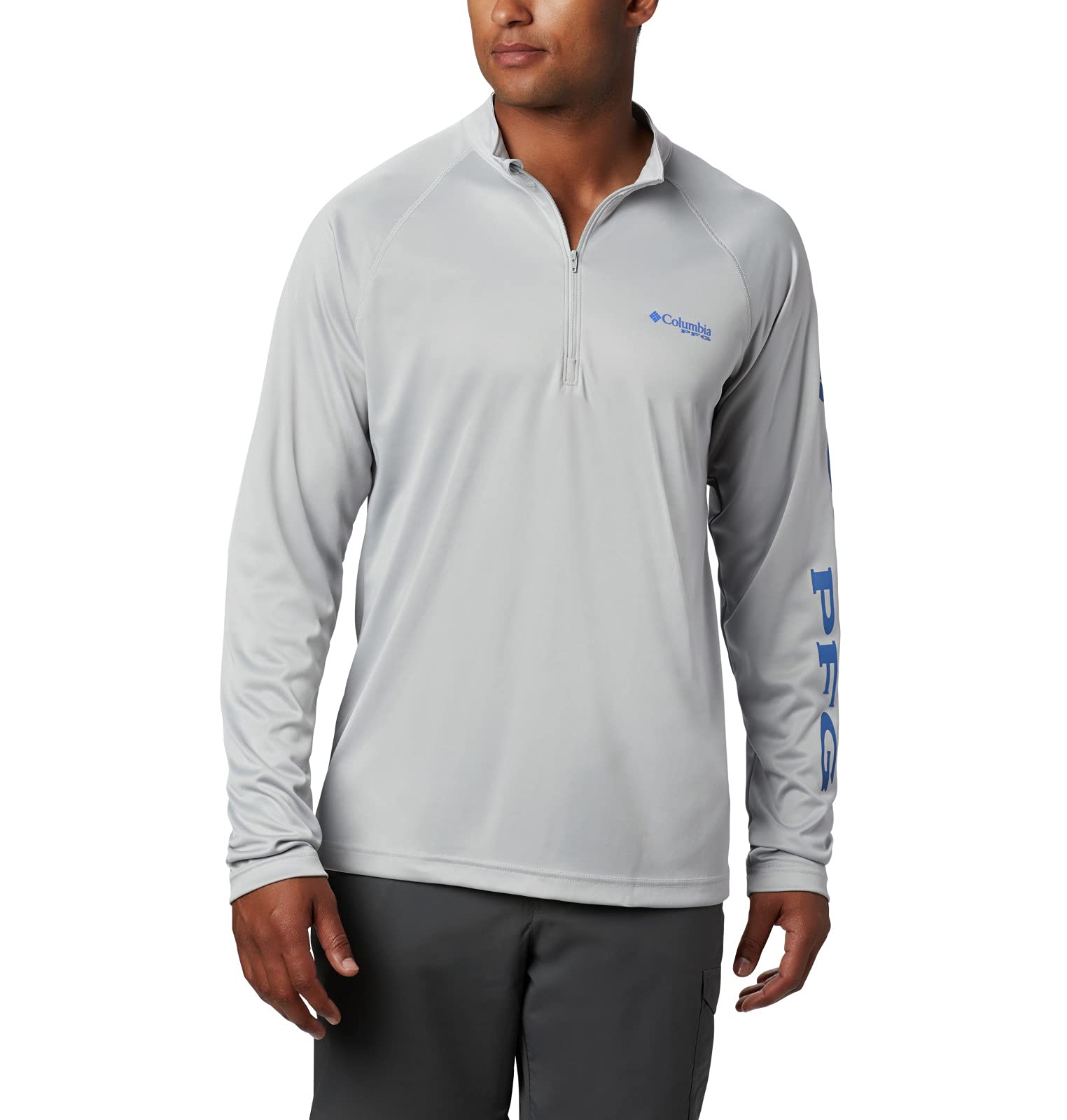 Men's Quarter Zip Pullover: Best 50 Picks for 2023 33 Columbia Men's Terminal Tackle 1/4 Zip Cool Grey/Vivid Blue Logo Medium