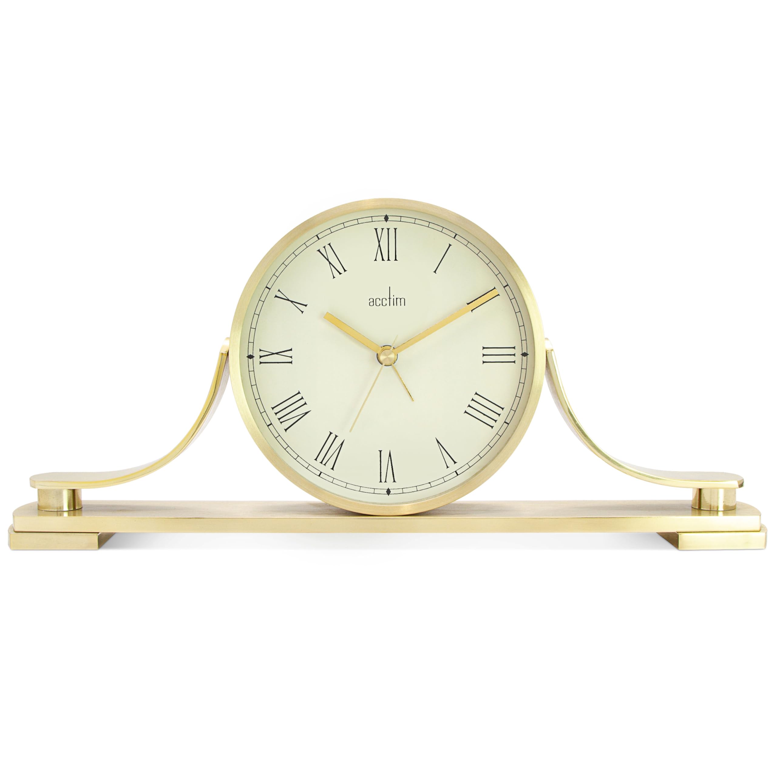 Acctim Wardley Mantel Clock Quartz Gold Tone Napoleon Case Brass Effect 37118