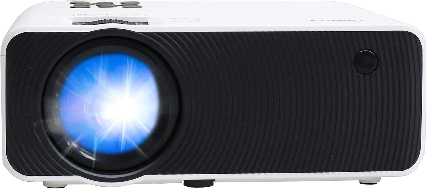 Impecca VP-300WK LED Home Theater Projector, HD 720p Picture Quality, Projecting Spectacle up to 180", Built-in Stereo Speakers, Remote Control, 160 ANSI Lumens, Protective Case Included