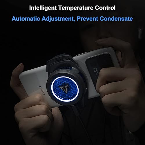 Miniatura 5 de Flydigi Enfriador de teléfono celular B6, radiador portátil para pantalla de teléfono de 4.7 a 6.7 pulgadas, potente 20 W, control de temperatura de