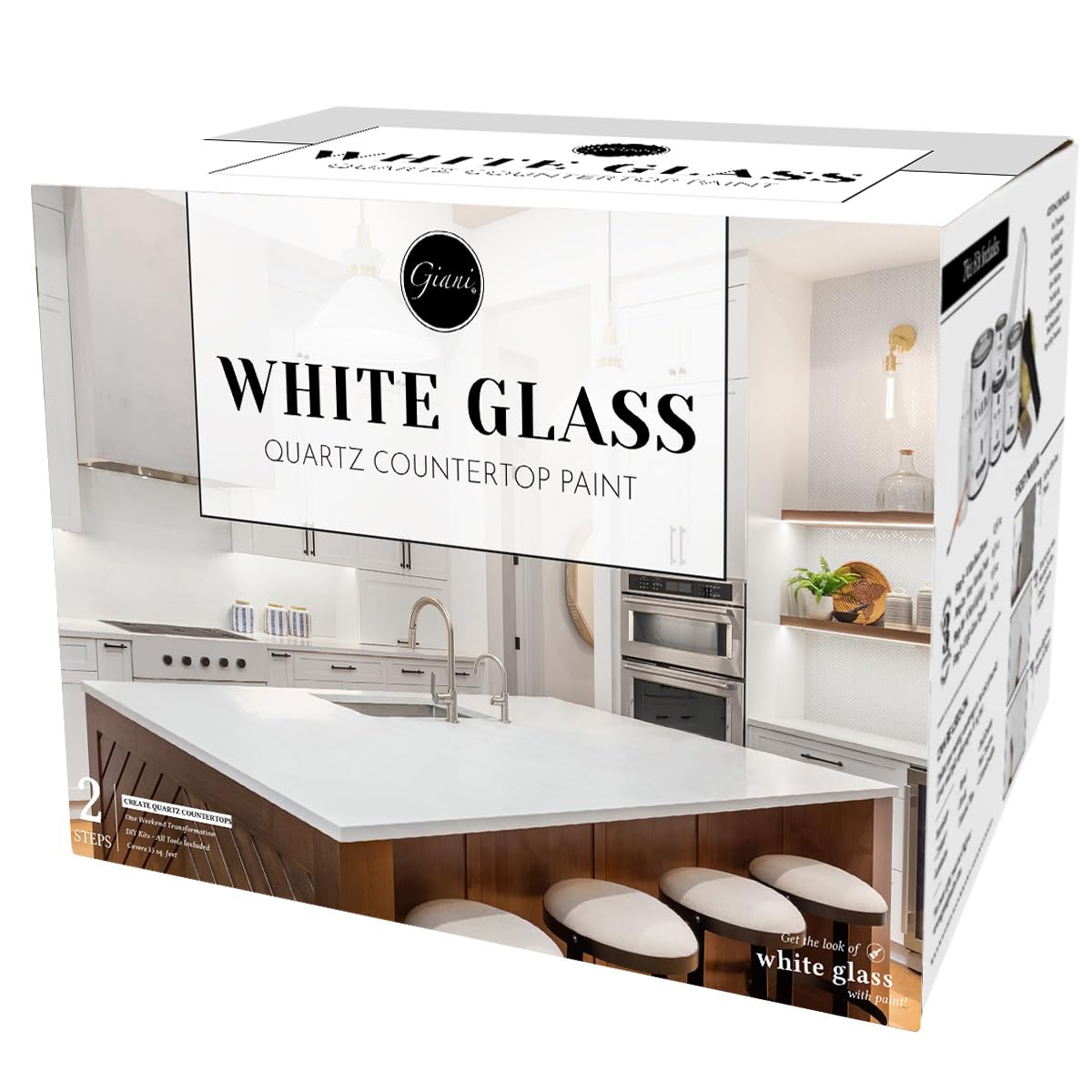 GianiEasy Epoxy Quartz Countertop Paint Kit (White Glass)