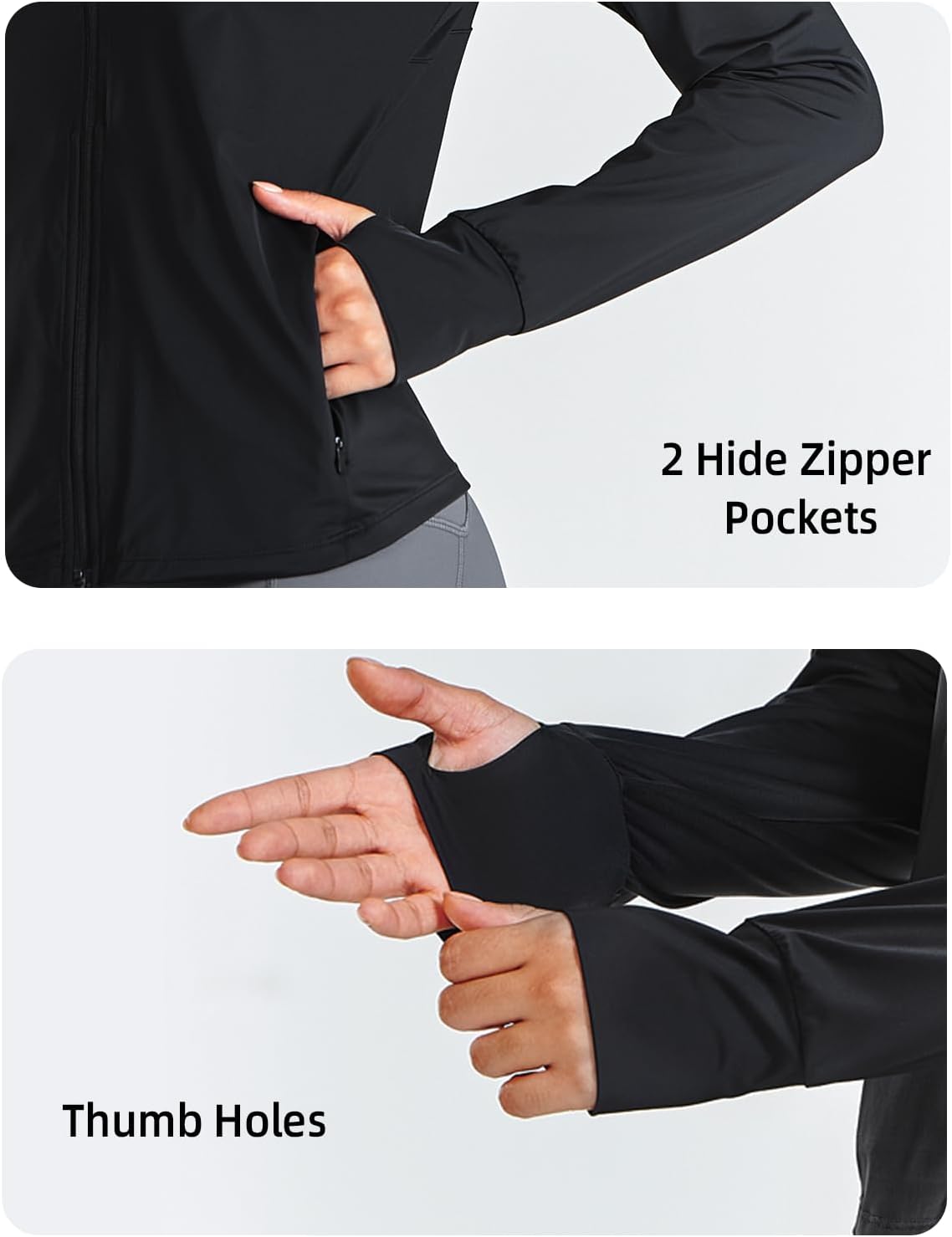 ALLZERO Women's UPF 50+ Sun Protection Jacket - Zip Up Athletic Jacket with Mesh Back Stretchy Gym & Running Jacket - Image 5