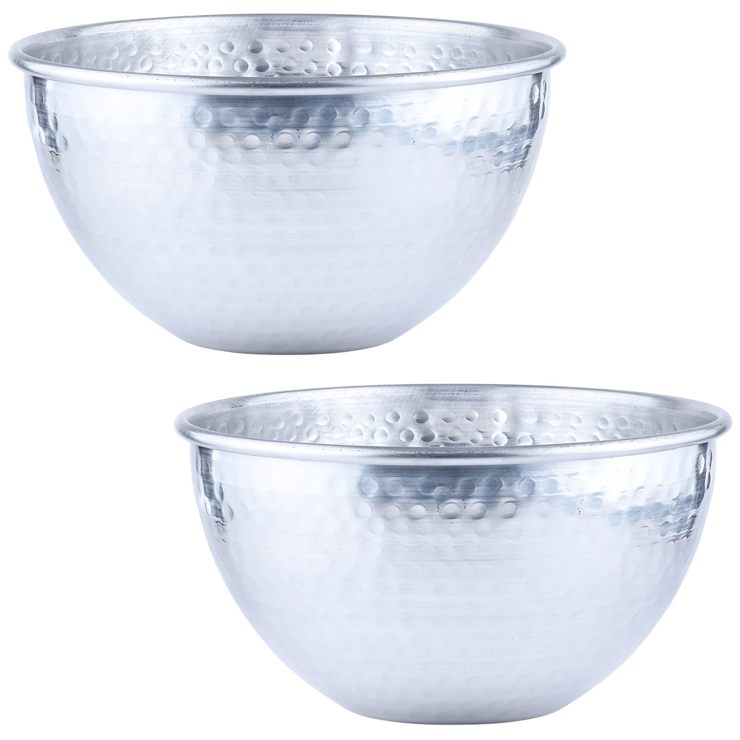 Marrakesch Orient & Mediterran Interior 2-częściowy zestaw orientalnych misek na owoce, misa dekoracyjna (zestaw 2 szt. w stylu vintage, miska Erla, srebrna, 24 cm)