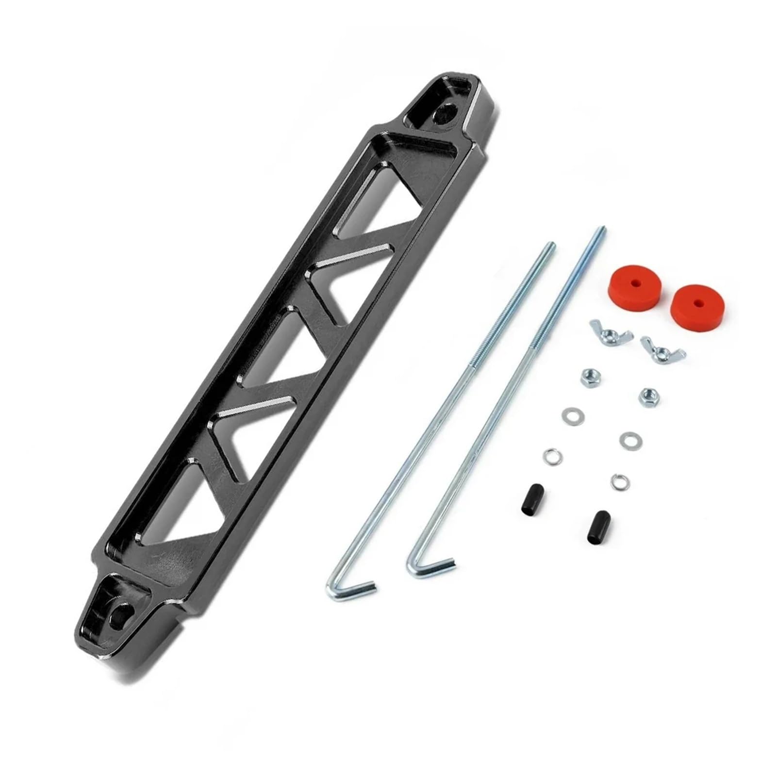 218mm / 190mm Aluminum Universal Tie Down Mount Holder Bracket Brace Bar Fit For Civic EK EG(Black)