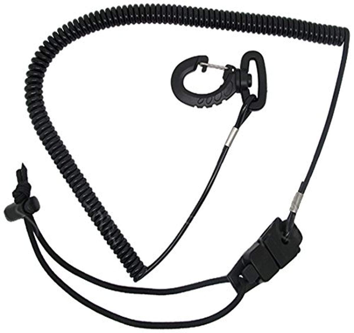 Scuba Choice Surfing Surfboard SUP Coil Paddle Leash Cord with Quick Release Buckles and Clips