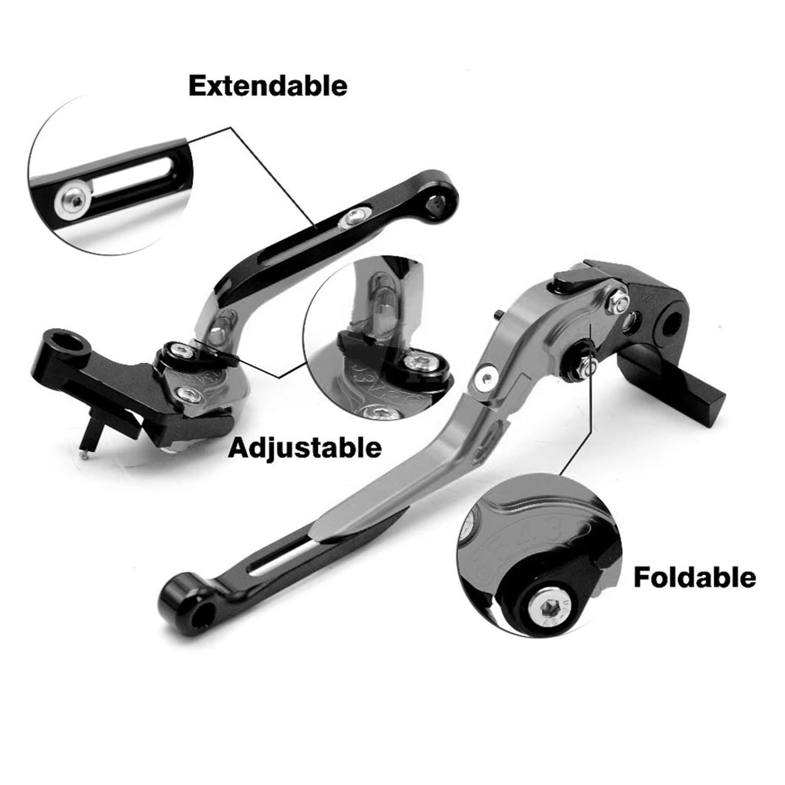 Frein Embrayage Pour CBR600 pour CBR 600 F4 1999 2000 leviers d'embrayage de frein en aluminium moto poignées de guidon extrémités Levier Frein Moto(N)