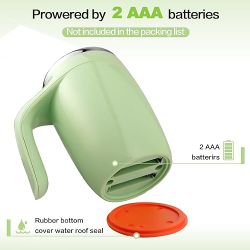 Miniatura 3 de Taza de café con agitación magnética automática, taza mezcladora giratoria de viaje para oficina en casa, divertido vaso de café eléctrico de acero