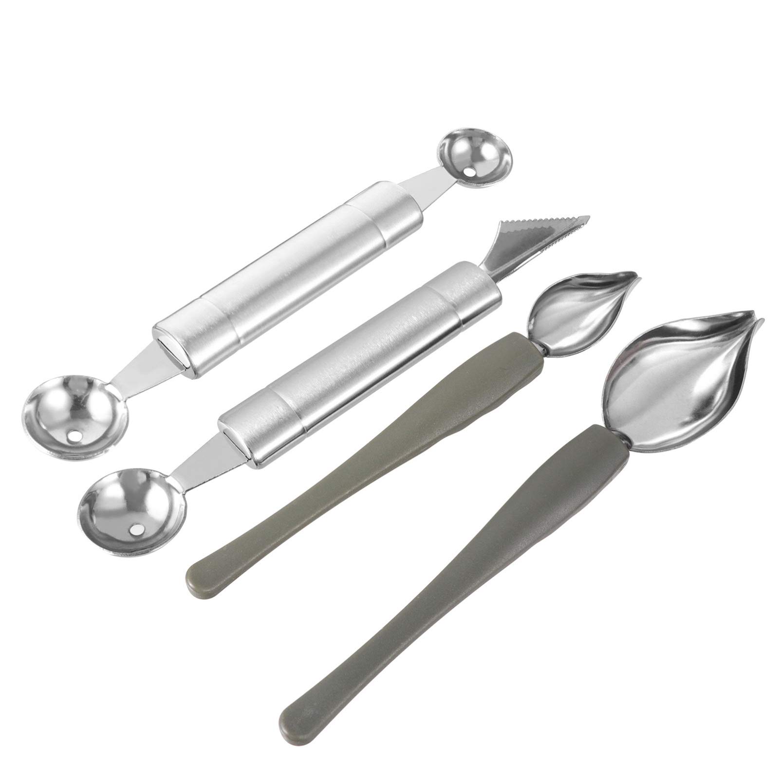Cabilock 4 Pcs Piping Spoon Plating Decorating Plates Decorating Spoon Dessert Spoon Stainless Steel Trim Spoon Drop Cupcake Decorations Stainless Steel Saucier Spoon Drawing Tool Chocolate