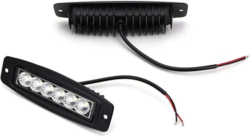 Miniatura 2 de iJDMTOY Barras de luz LED de perfil bajo de montaje en superficie empotrada de 18 W de 6 pulgadas compatibles con Jeep Truck SUV 4x4 luces de