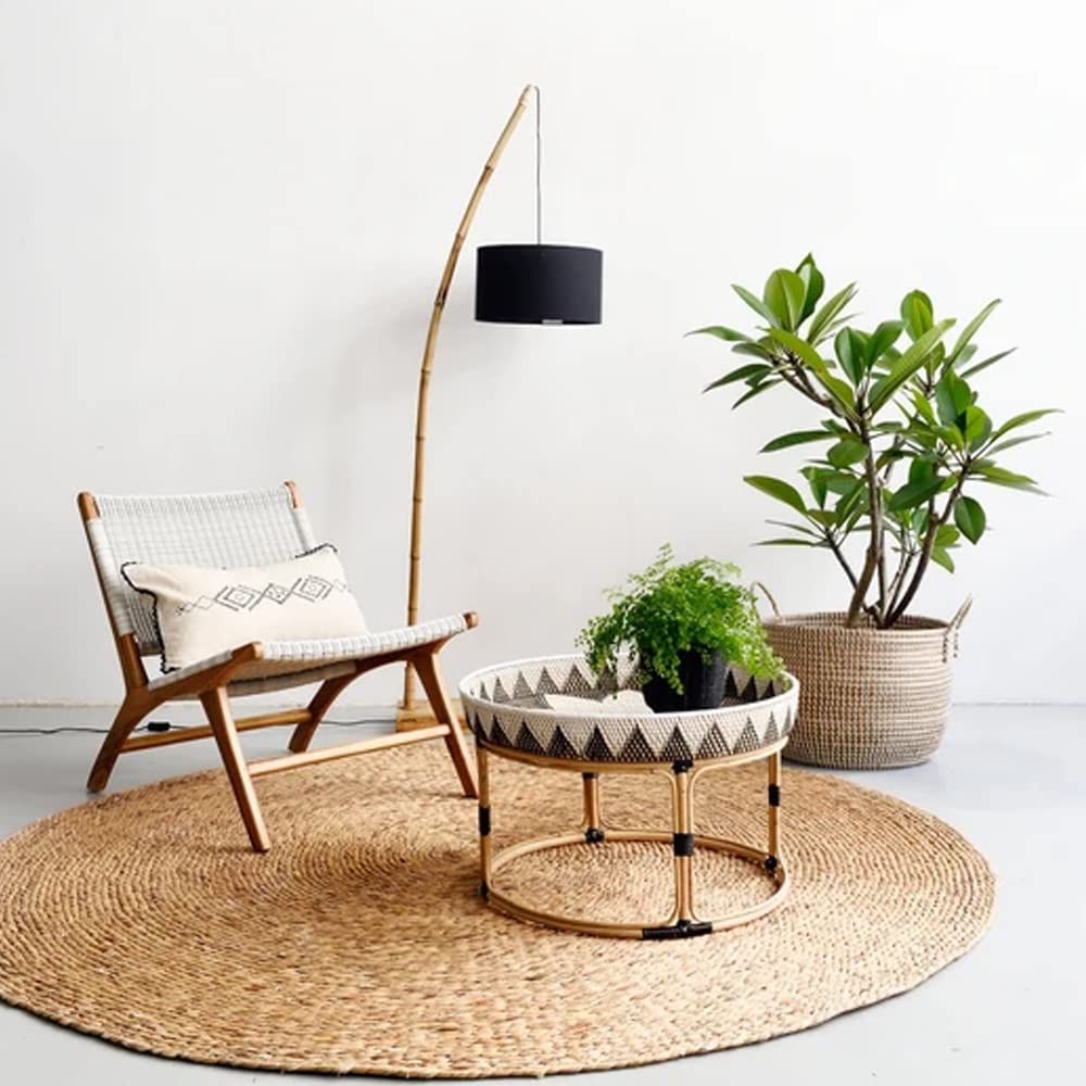 TBL-TRY-S Seagrass Tray with Rattan Stand