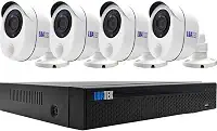 KIT DVR 4 Câmeras Segurança Gravação Full HD 1080p HDMI com Alarme e Sensor Infravermelho