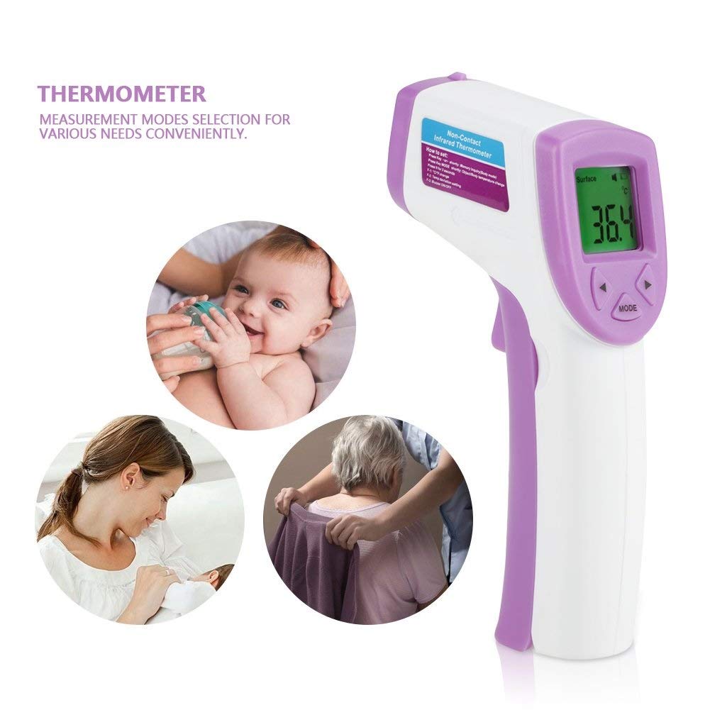 MVUYO Termometro a infrarossi, pistola di temperatura termometro a digitale senza contatto Helect