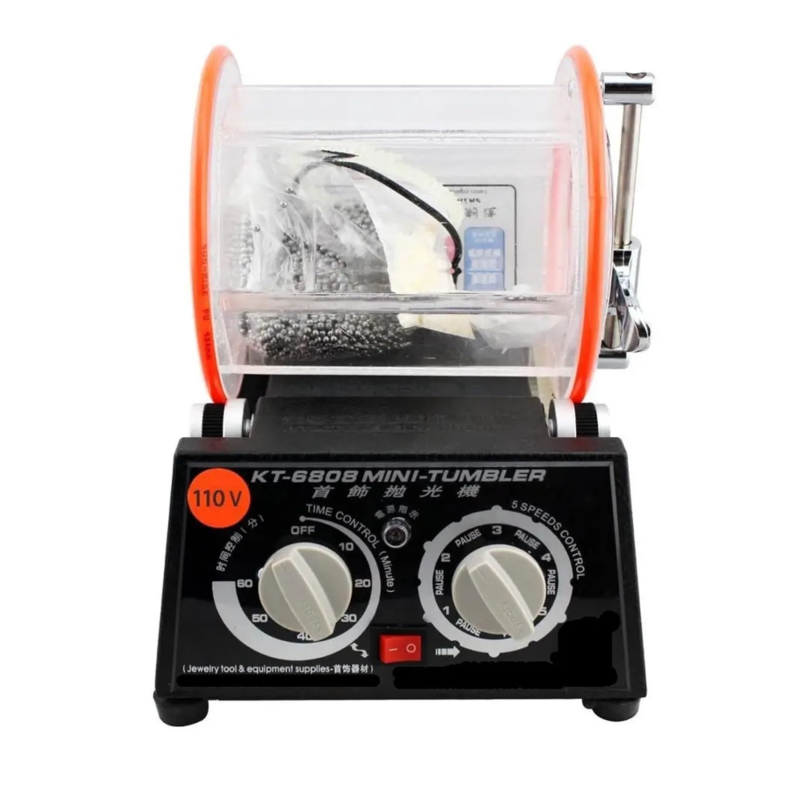 Ewsdsfs 110 Kt6808 Rotary Tumbler Jewelry Polisher Machine For Gold Silver Precious Metals 220/ Polishing Equipment(110)