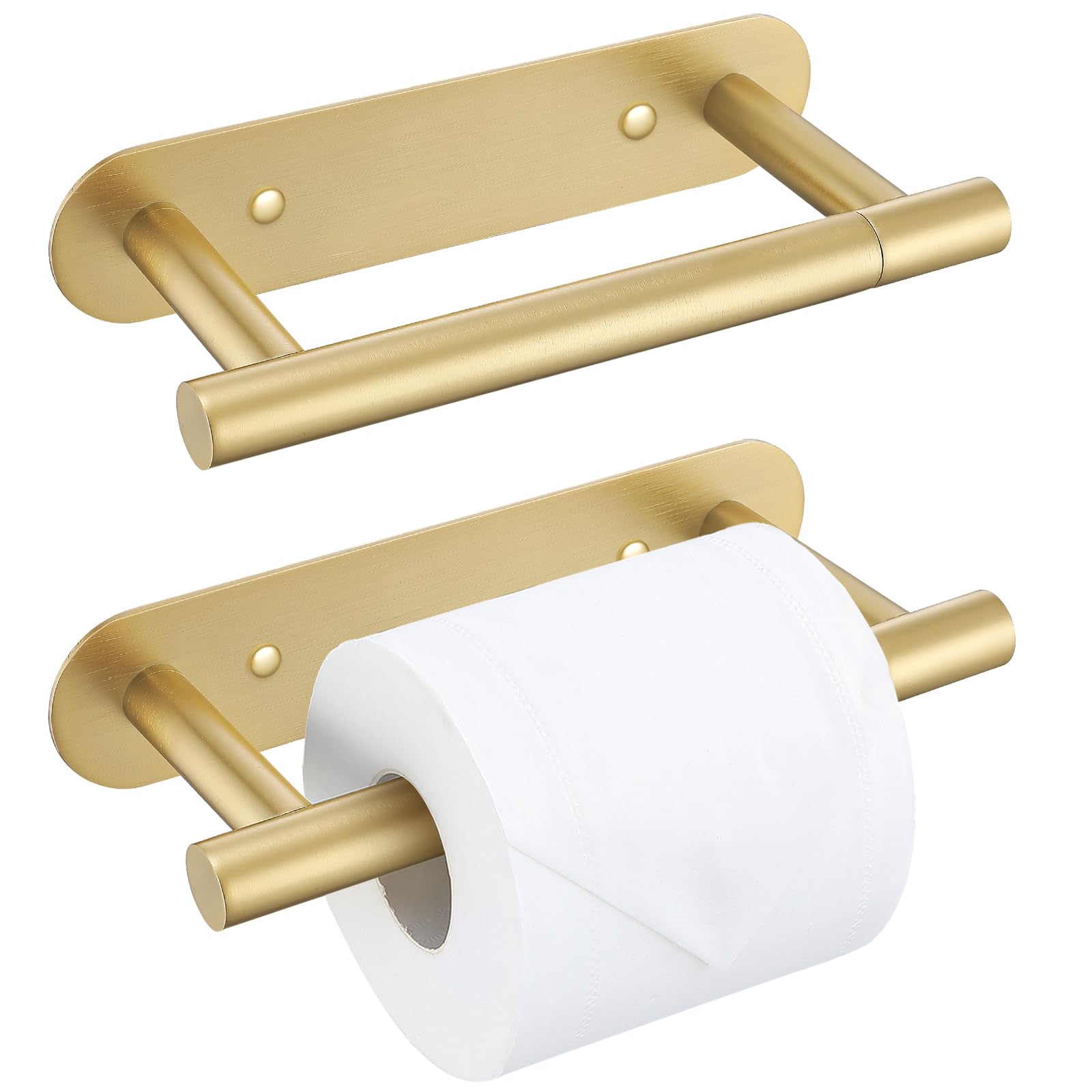 Brushed Gold Toilet Roll Paper Holder Wall Mount for Bathroom — Amazon image 10