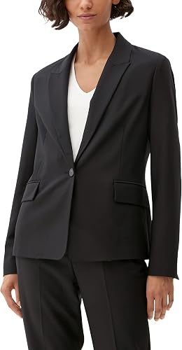 Blazer Femme S.Oliver Schwarz LABEL - Taille 38, Poids 3700g - Veste Tailleur Classique