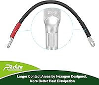 Vista 5 de Roykaw Cables de batería para carrito de golf para modelos Club Car Precedent 2008 en adelante de 48 voltios, terminales de cable de cobre puro
