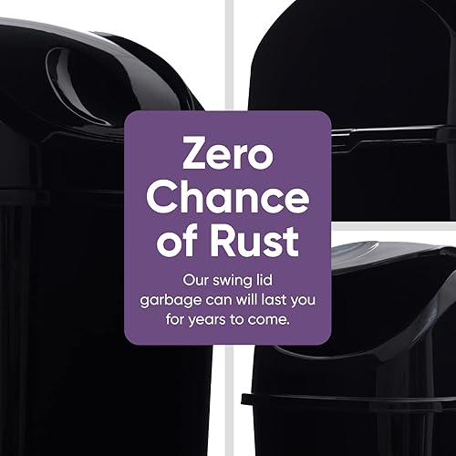 Miniatura 5 de Superio Mini basurero de escritorio con tapa superior giratoria, portátil, de plástico, para encimera, escritorio, tocador de maquillaje, baño,