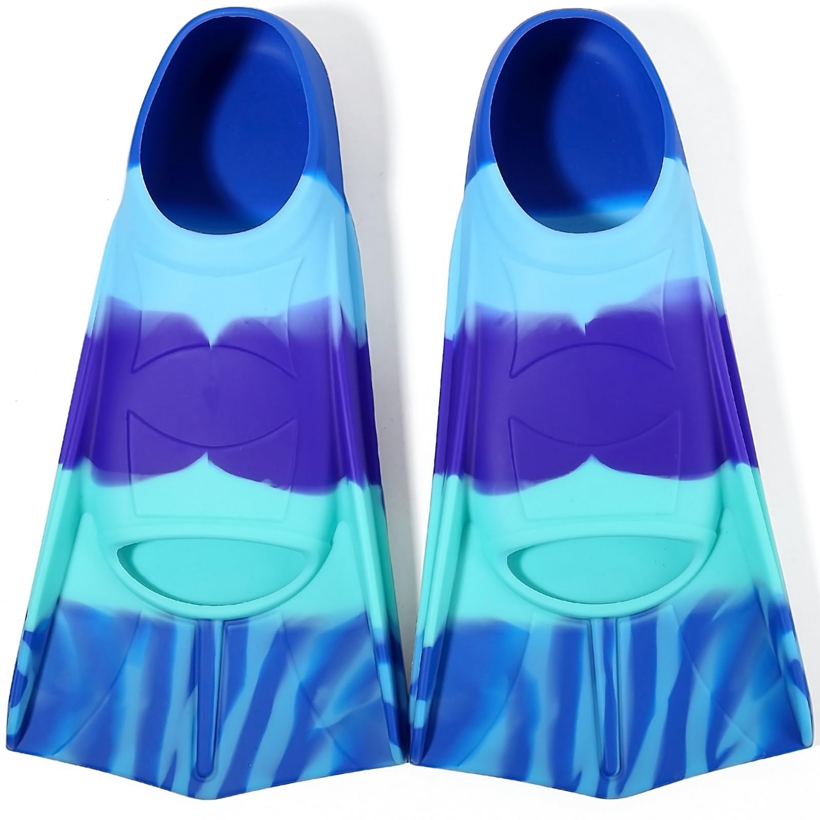 Pinne da nuoto, pinne corte per nuoto e snorkeling, in silicone, con borsa a rete, per bambini, ragazze, ragazzi, donne, uomini, XXS