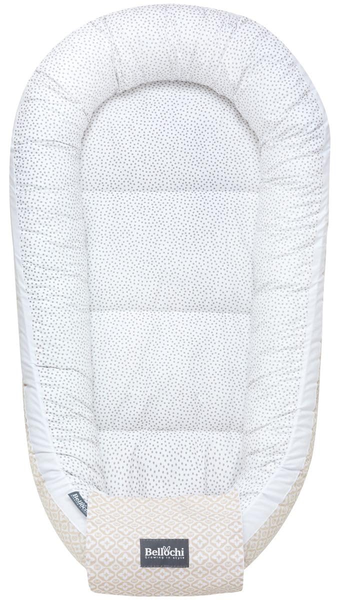 Bellochi | Set di 5 Pezzi per Neonato | Realizzato in 100% Cotone | Riduttore Lettino Neonato 90x60cm | Cuscino Bambino | Cuscino Neonato con Fodere | lui dots