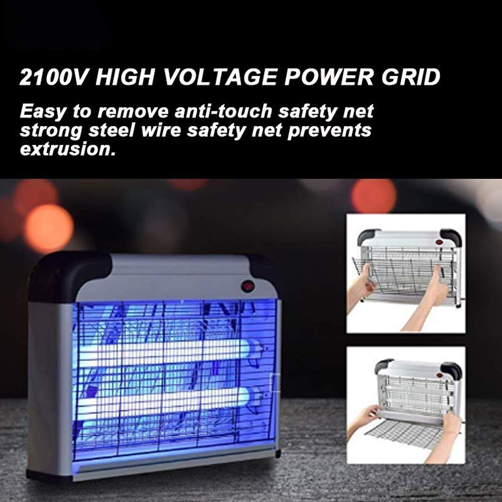 Elektrischer Fliegenvernichter, 20 W Insektenvernichter, Mückenvernichter, Lampe für drinnen und draußen, Schlafzimmer, Küche, Garten, Terrasse