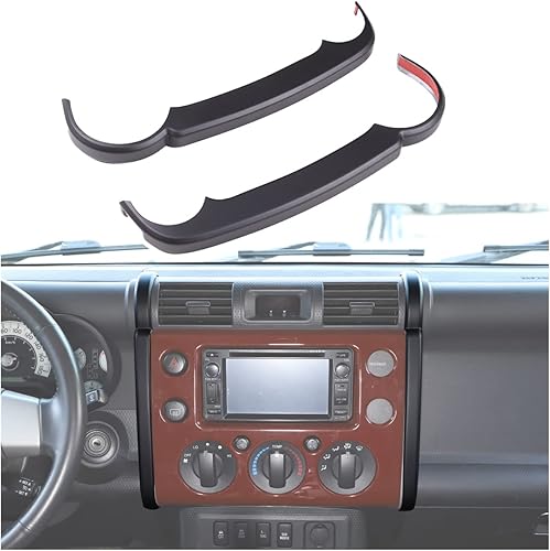 Cubierta de ribete lateral de navegación compatible con Toyota FJ Cruiser 2007-2021, cubierta de ribete lateral de navegación para salpicadero de