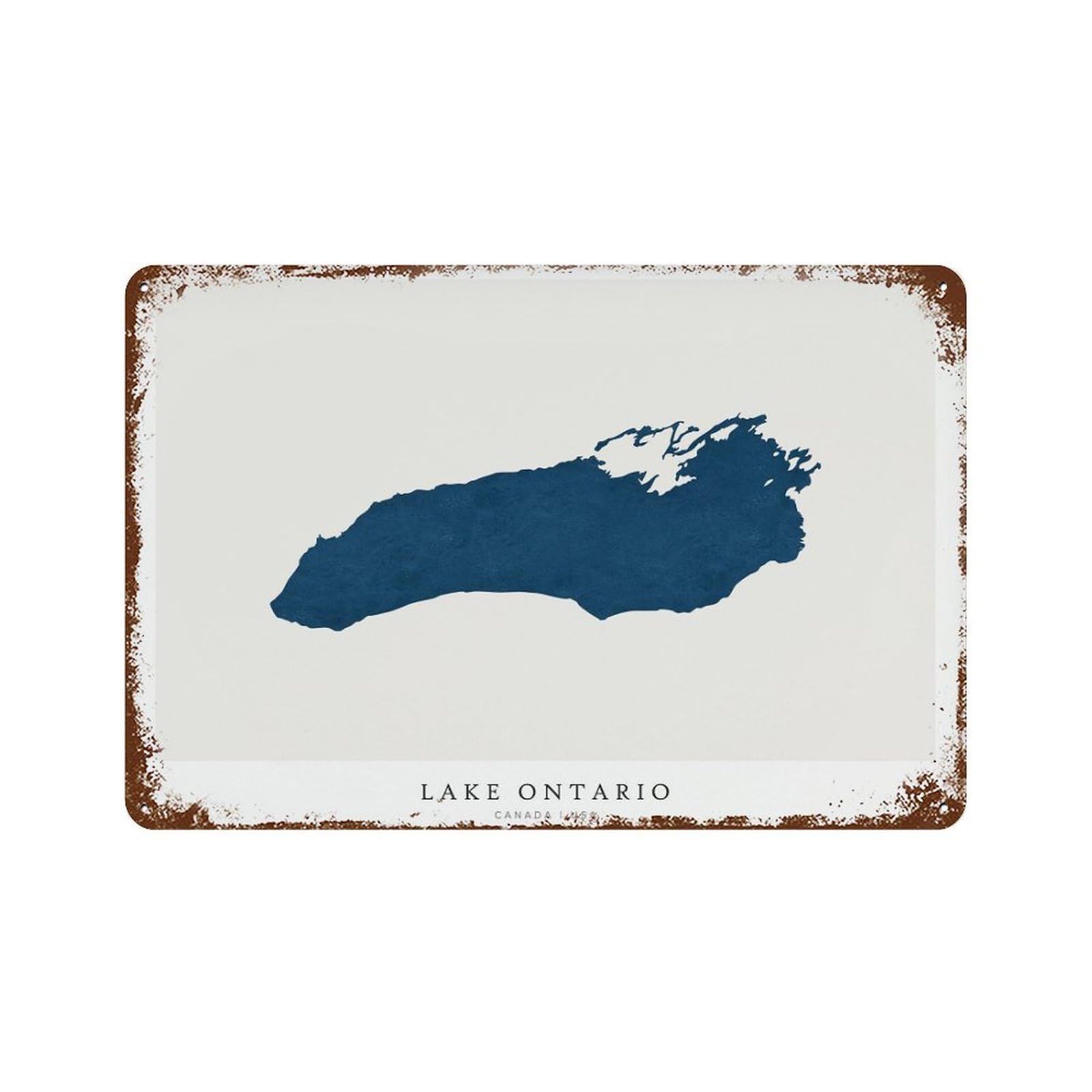 xiaoxiaoshen Lake Ontario Map Canada (2) Wall Decor Art Metal Tin Poster Modern Home Decor Art Home Bar Shop Decorations Vintage Sign 20x30cm