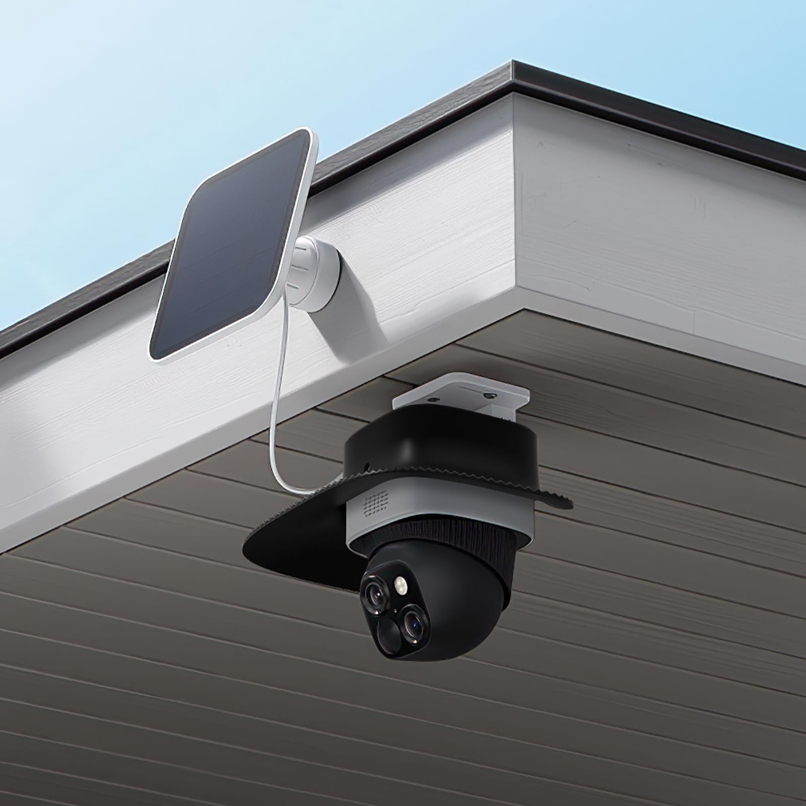 Support Anti-Pluie pour caméra Eufy Security SoloCam S340, Protection Solaire extérieure pour caméra Eufy S340, protège la caméra de la poussière et des Rayons UV