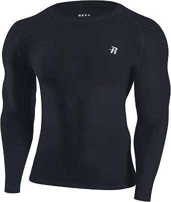 Runhit Long Sleeve Compression Shirts for Men, UPF 50+ Men's Compression Shirts, Running Athletic Workout Base Layer