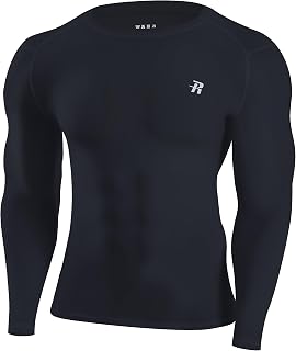 Long Sleeve Compression Shirts for Men, UPF 50+ Men's Compression Shirts, Running Athletic Workout Base Layer