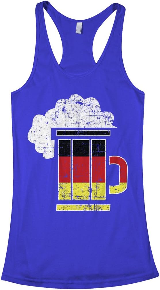 Threadrock Women's Germany Flag German Beer Mug Racerback Tank Top