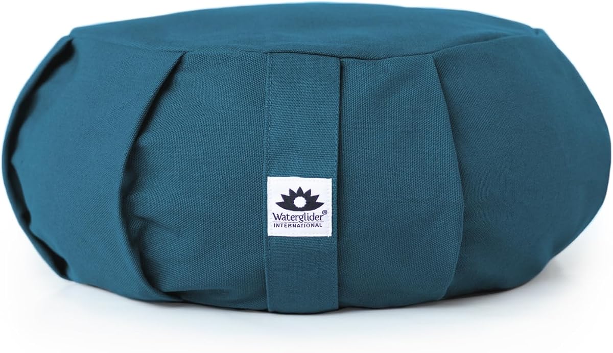 Cojín de meditación, Redondo, Relleno de cáscara de trigo sarraceno, Almohada o cojines de suelo, Asiento de yoga, Zafu, Hecho en EE.UU.