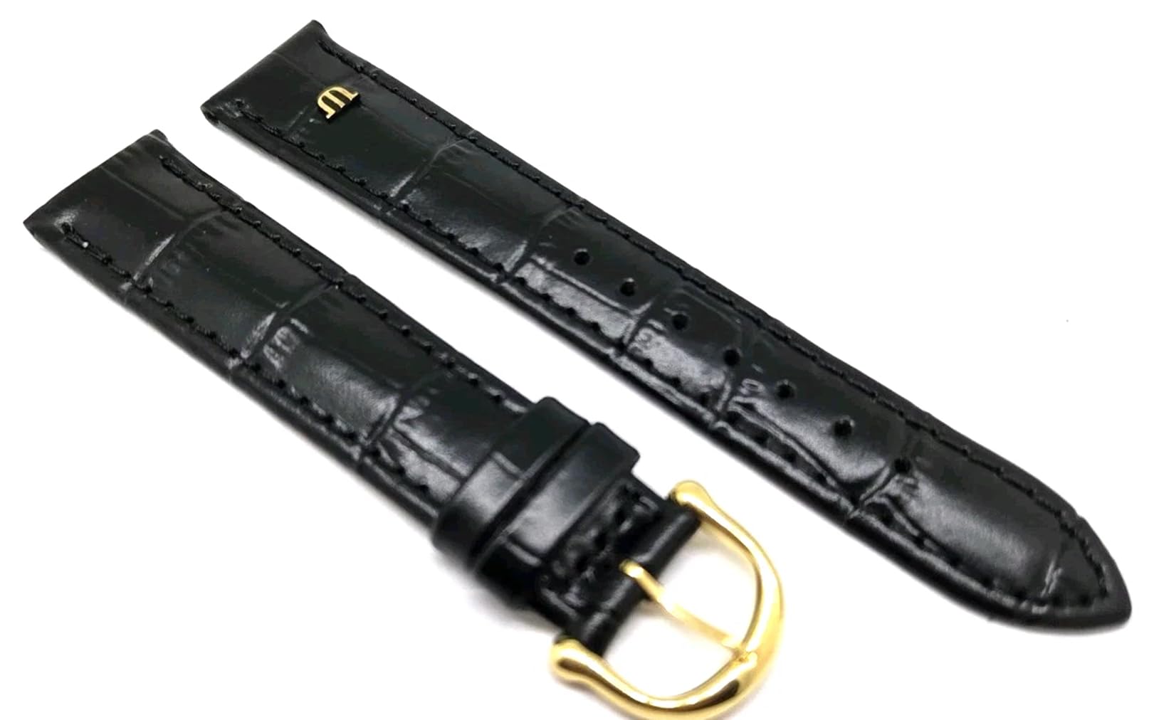 Eulit Maurice Lacroix - Cinturino originale in rilievo, 19 mm, colore: Nero