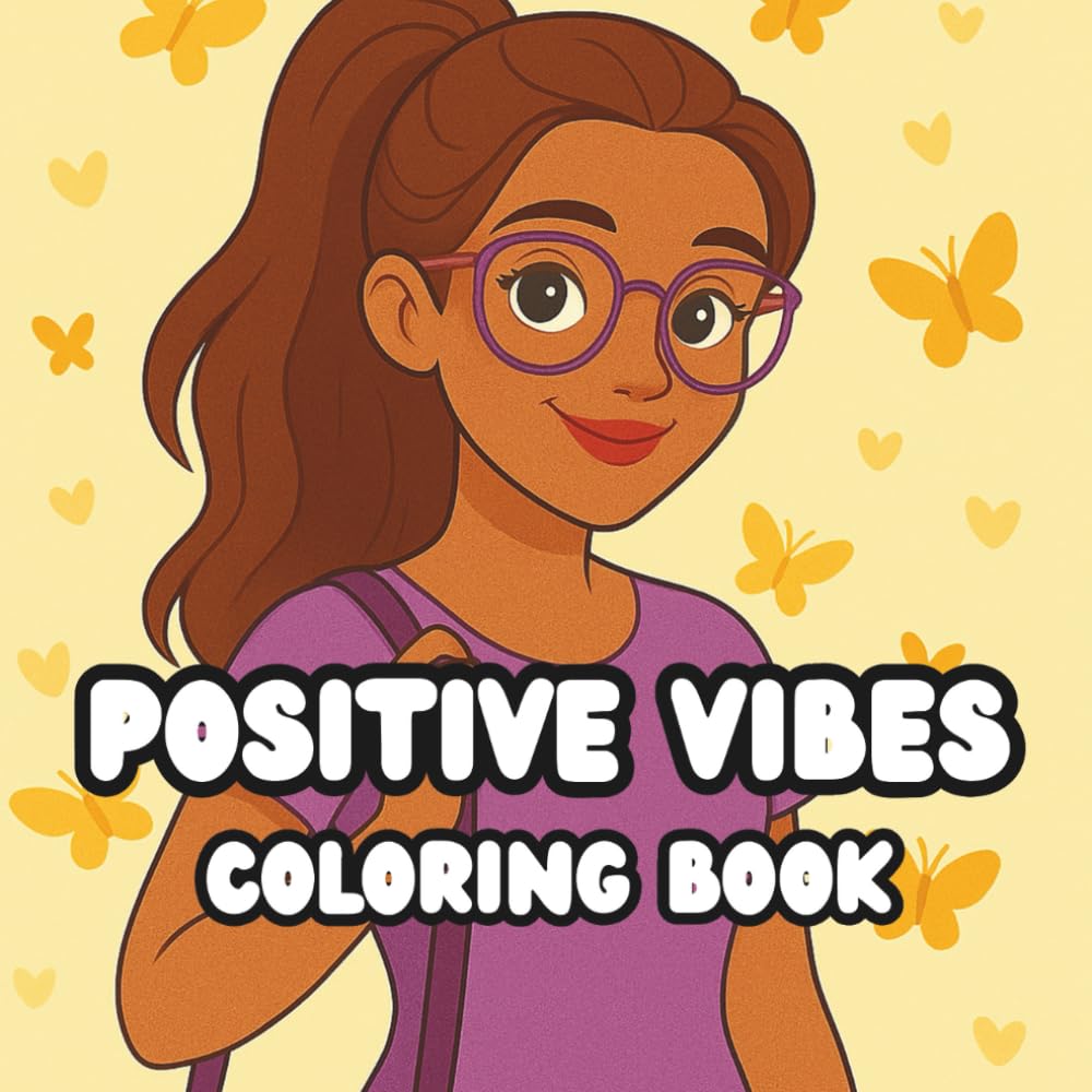 Positive Vibes Coloring Book: A Journey of Calm, Joy, and Positive Energy
