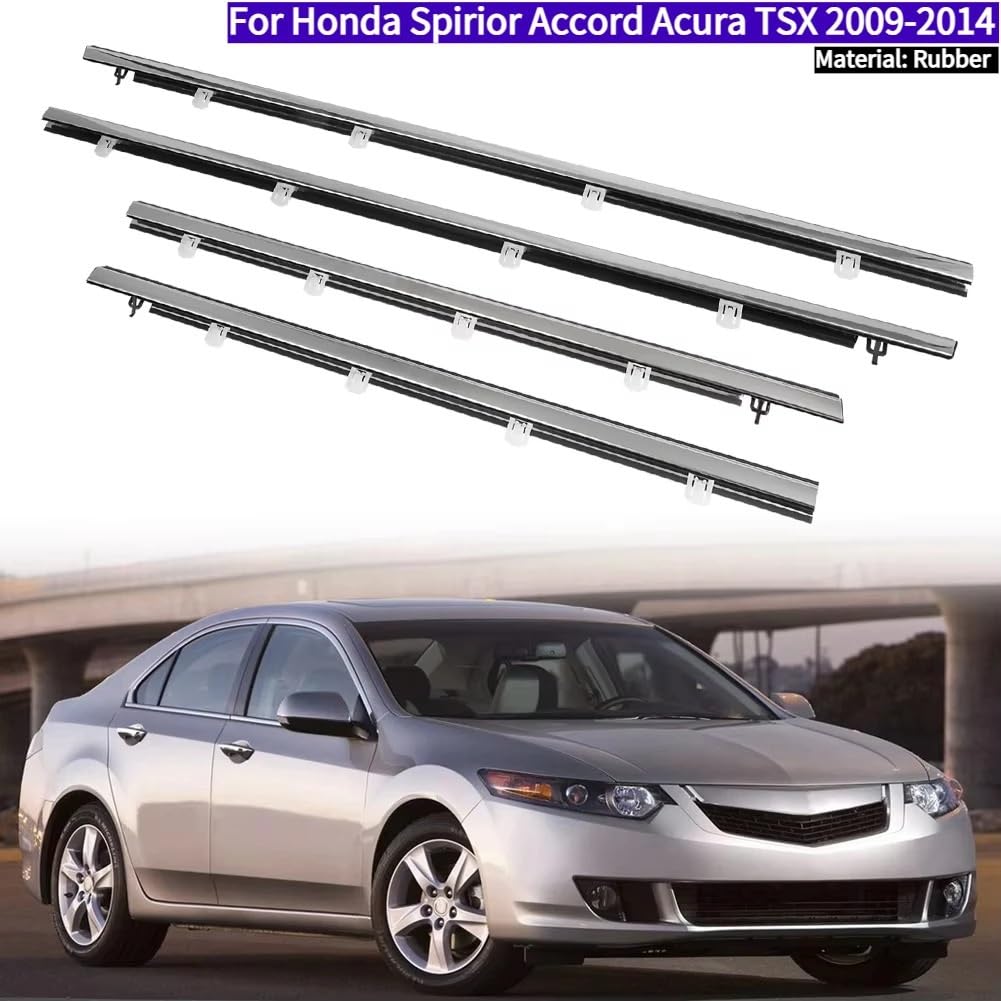 Do Spirior Do Acura TSX 2009-2014 | 4 sztuk/zestaw boczne drzwi samochodu okienko listwa wykończeniowa taśma uszczelniająca