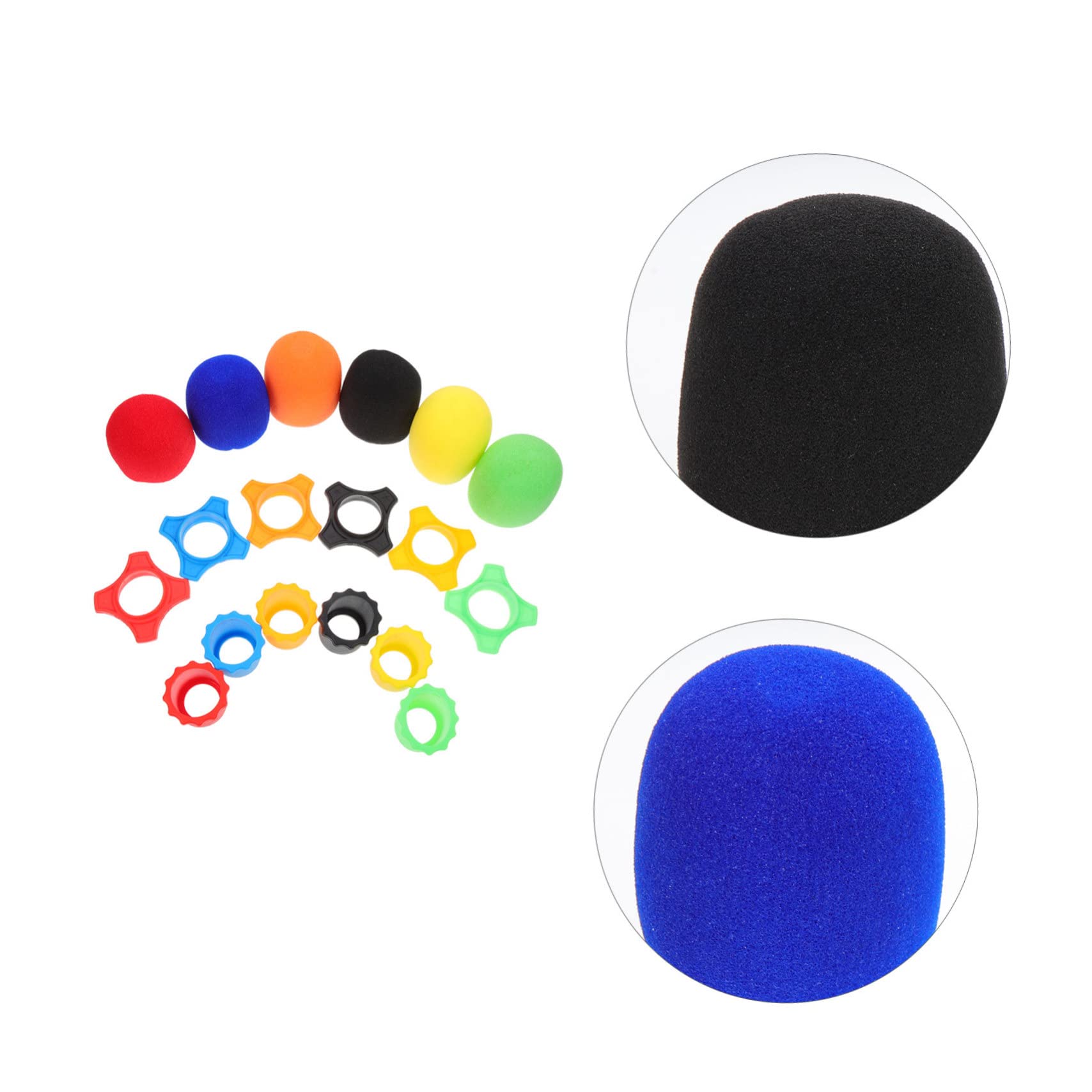 TOGEVAL 1Set Microphone Accessories Sponge Covers Anti-roll Silicone Rings Bottom Rod Sleeve Holders Mic Protection Set - Image 4