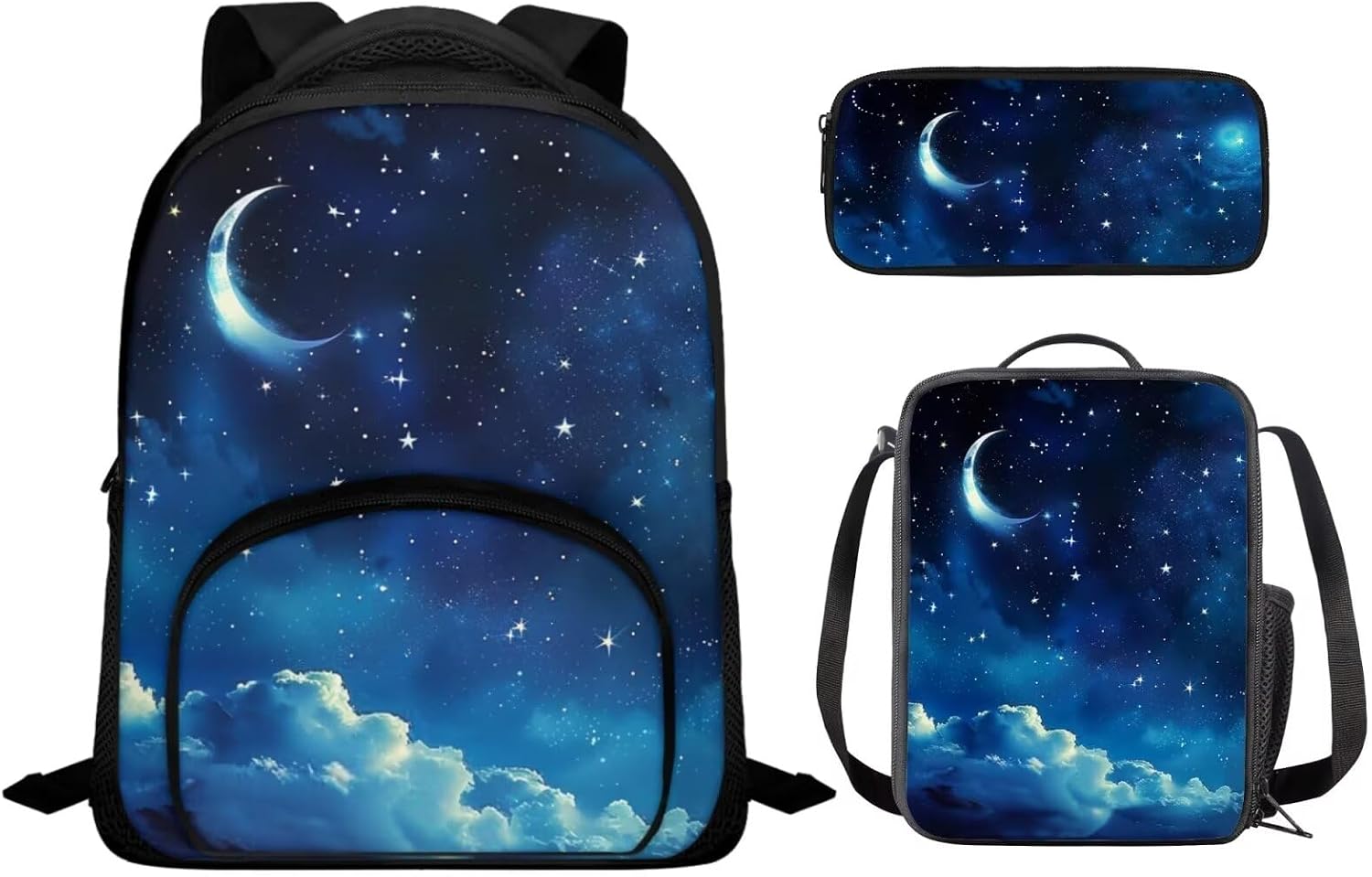 Noteligou Kids Backpack 3-Piece Set - 12 Inch School Bag With Lunch Bag & Pencil Case, Lightweight - View #3