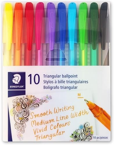 Staedtler 4320 M Triangular Ballpoint 10 Pens