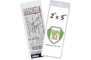 Secure 2-Pack Ticket Stub Holders, TICKETMASTER Compatible