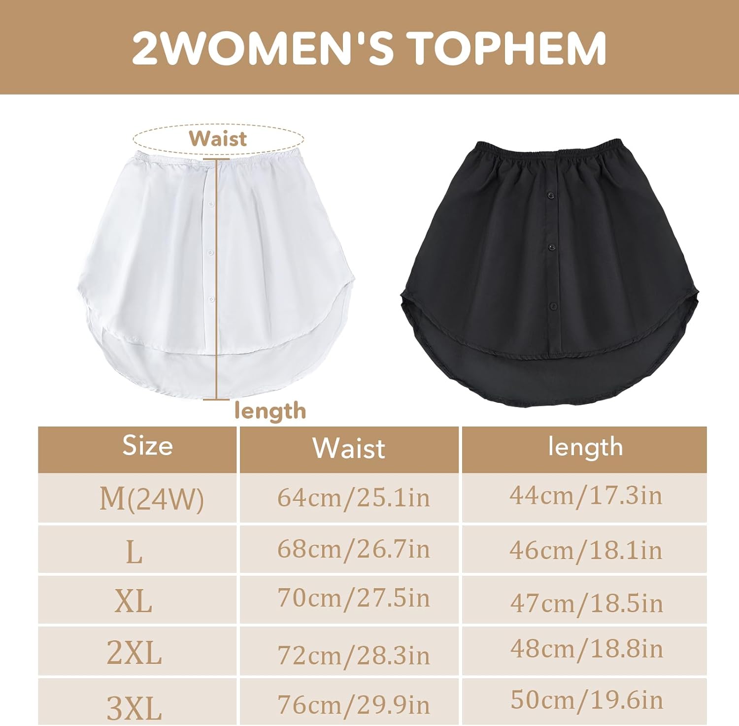 GoPaw 2 Pack Mini Skirt Shirt Extenders,Half Length Splitting Mini Skirt,Layered Fake Top Lower Sweep Shirt,Splitting Versatile Mini Skirt for Ladies 4 61qtt44VGRL. AC SL1500