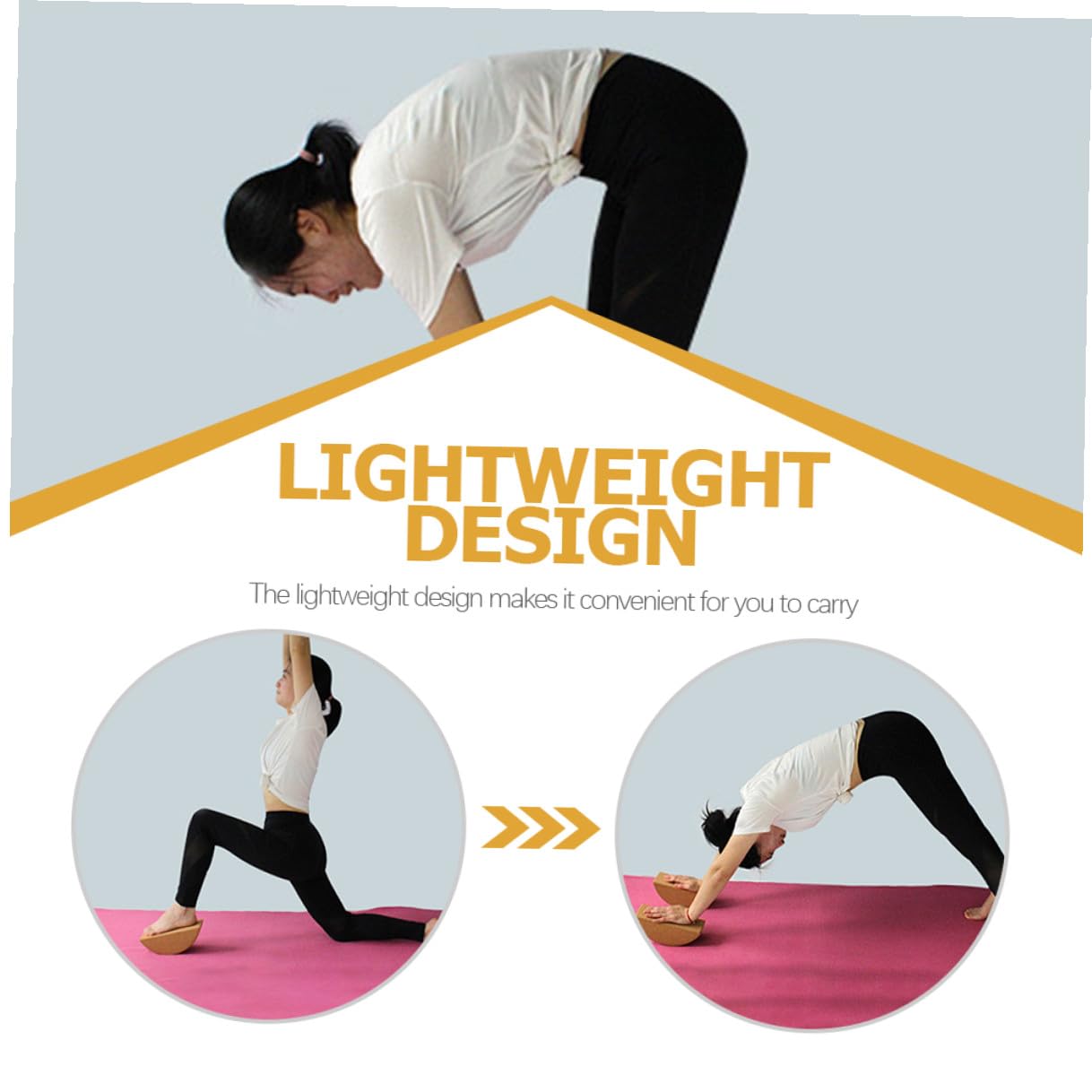 FOMIYES Bloque Equilibrado de Yoga Compacto de Corcho Natural Bloque de Yoga Antideslizante y Duradero para Entrenamiento Corporal Pilates y Equilibrio en Casa