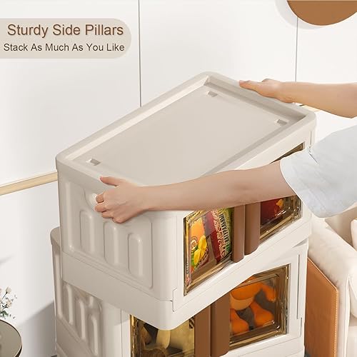 Miniatura 6 de MQmaiqing Contenedores de almacenamiento, contenedores organizadores de plástico, contenedores de almacenamiento de ropa, cajas de almacenamiento